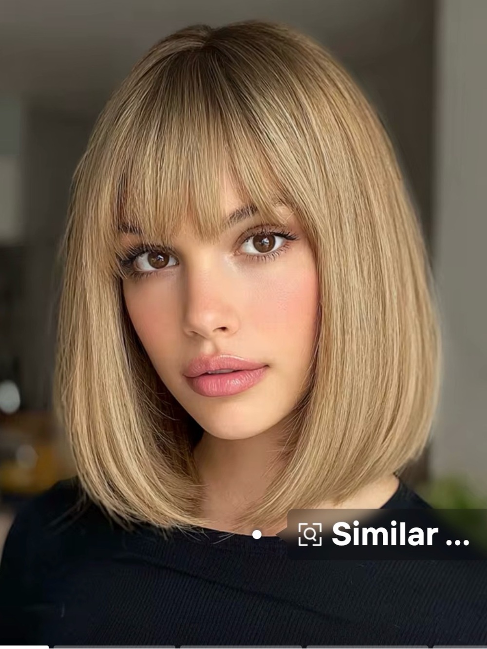 Natural Blonde Straight Bob Wig